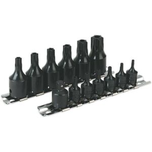 Loops 13 PACK TRX Star SECURITY Socket Bit Set - 1/4" & 3/8" Square Drive BLACK OXIDE Black Loops 13 PACK TRX Star SECURITY Socket Bit Set - 1/4" & 3/8" Square Drive BLACK OXIDE Black