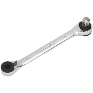 Loops Reversible Ratchet Spanner - 1/4" Sq Drive Adaptor - 1/4" & 5/16" Hex Drive Multicolor Loops Reversible Ratchet Spanner - 1/4" Sq Drive Adaptor - 1/4" & 5/16" Hex Drive Multicolor