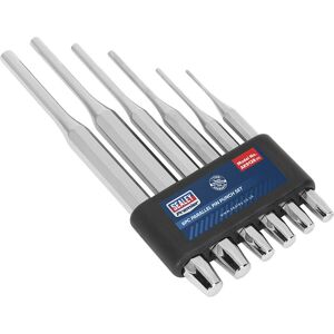 Loops 6 Piece PREMIUM Parallel Pin Punch Set - Hardened & Tempered - Polished Chrome Multicolor Loops 6 Piece PREMIUM Parallel Pin Punch Set - Hardened & Tempered - Polished Chrome Multicolor