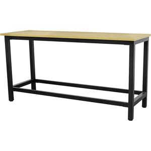 Loops 1.8m x 0.6m Workbench - Heavy Duty Steel Frame & 25mm MDF Top Work Station in Metallics Metallics Loops 1.8m x 0.6m Workbench - Heavy Duty Steel Frame & 25mm MDF Top Work Station in Metallics Metallics