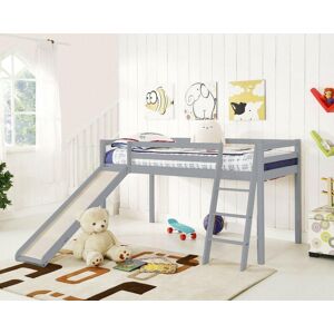 Home Detail Newark Wooden Mid-Sleeper Bunk Bed with Slide in Grey Size: Single Grey Single Home Detail Newark Wooden Mid-Sleeper Bunk Bed with Slide in Grey Size: Single Grey Single