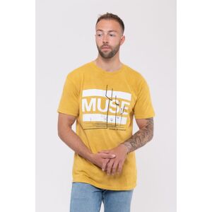 Muse Origin of Symmetry Dip Dye Mineral Wash Unisex T-Shirt in Yellow Size: XL Yellow XL Muse Origin of Symmetry Dip Dye Mineral Wash Unisex T-Shirt in Yellow Size: XL Yellow XL