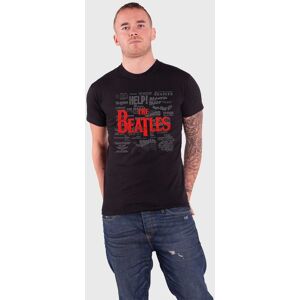 The Beatles Song Titles Puff Print T-Shirt in Black Size: 2XL Black 2XL The Beatles Song Titles Puff Print T-Shirt in Black Size: 2XL Black 2XL