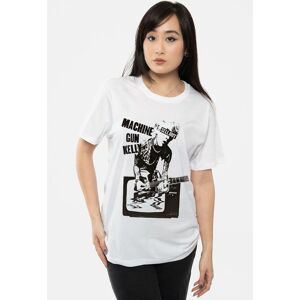 Machine Gun Kelly TV Warp T-Shirt in White Size: Small White S Machine Gun Kelly TV Warp T-Shirt in White Size: Small White S
