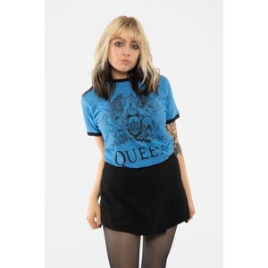 Queen Classic Crest Ringer T-Shirt in Blue Size: 2XL Blue 2XL Queen Classic Crest Ringer T-Shirt in Blue Size: 2XL Blue 2XL