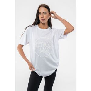 Fleetwood Mac M White Unisex Hi-Build Logo T-Shirt Fleetwood Mac M White Unisex Hi-Build Logo T-Shirt