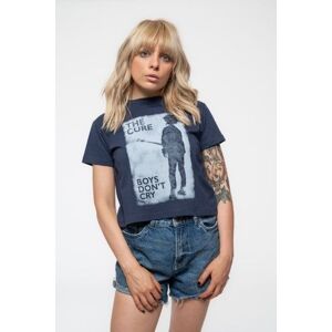 Cure Women's Boys Dont Cry Crop Top in Navy Size: 2XL Navy 2XL Cure Women's Boys Dont Cry Crop Top in Navy Size: 2XL Navy 2XL