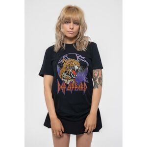 Def Leppard Lightning Leopard T-Shirt in Black Size: 2XL Black 2XL Def Leppard Lightning Leopard T-Shirt in Black Size: 2XL Black 2XL