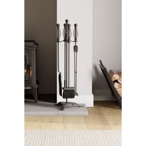 Home Discount Fire Vida 5 Piece Darton Companion Set Indoor Outdoor Fireplace Tool in Black Black Home Discount Fire Vida 5 Piece Darton Companion Set Indoor Outdoor Fireplace Tool in Black Black