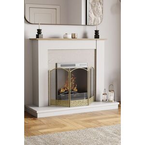 Home Discount Fire Vida Ingleton 3 Panel Fire Guard Brass Fireplace Shield Protector in Metallic Gold Metallic Gold Home Discount Fire Vida Ingleton 3 Panel Fire Guard Brass Fireplace Shield Protector in Metallic Gold Metallic Gold