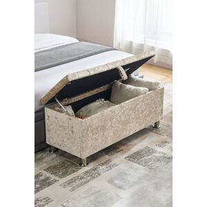 Home Discount Vida Designs Valencia Storage Ottoman Velvet Fabric UKFR Furniture in Beige Beige Home Discount Vida Designs Valencia Storage Ottoman Velvet Fabric UKFR Furniture in Beige Beige