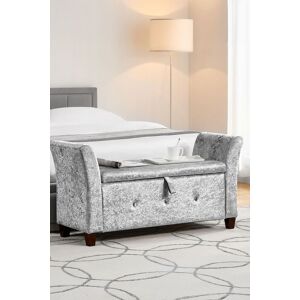 Home Discount Vida Designs Seville Storage Ottoman Velvet Fabric UKFR Furniture in Silver Silver Home Discount Vida Designs Seville Storage Ottoman Velvet Fabric UKFR Furniture in Silver Silver