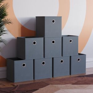 Home Discount Vida Designs Durham Cube Storage Basket Organizer Set of 8 in Grey Grey Home Discount Vida Designs Durham Cube Storage Basket Organizer Set of 8 in Grey Grey