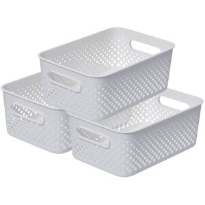 SmartStore Essence Medium White Organiser 'Storage Basket' 5.6L x 3 White M SmartStore Essence Medium White Organiser 'Storage Basket' 5.6L x 3 White M