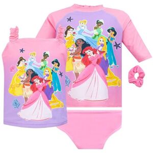 Disney Girl's Princess 4 Piece Swim Set with Scrunchie in Pink Size: 5-6 Years Pink 5-6 Years Disney Girl's Princess 4 Piece Swim Set with Scrunchie in Pink Size: 5-6 Years Pink 5-6 Years