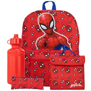 Marvel Men's Spiderman 4 Piece Backpack Set in Red Red One Size Marvel Men's Spiderman 4 Piece Backpack Set in Red Red One Size