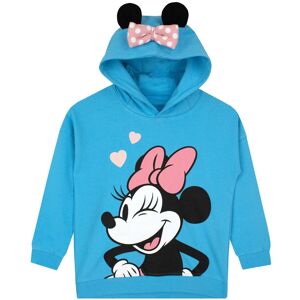 Disney Girl's Minnie Mouse Hoodie in Blue Size: 8-9 Years Blue 8-9 Years Disney Girl's Minnie Mouse Hoodie in Blue Size: 8-9 Years Blue 8-9 Years