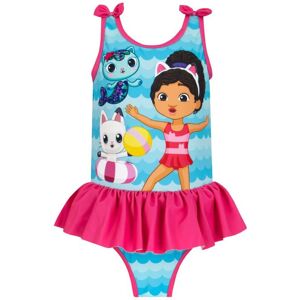 Gabby's Dollhouse Girl's Pandy Paws & MerCat One Piece Swimsuit in Blue Size: 5-6 Years Blue 5-6 Years Gabby's Dollhouse Girl's Pandy Paws & MerCat One Piece Swimsuit in Blue Size: 5-6 Years Blue 5-6 Years