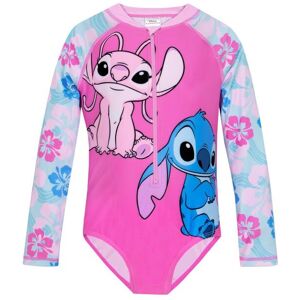 Disney Girl's Lilo & Stitch Long Sleeve Swimsuit in Pink Size: 11-12 Years Pink 11-12 Years Disney Girl's Lilo & Stitch Long Sleeve Swimsuit in Pink Size: 11-12 Years Pink 11-12 Years