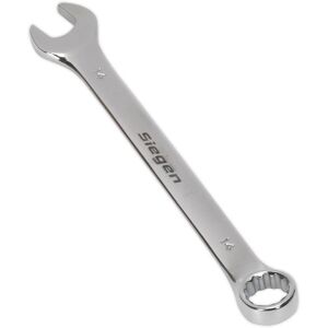 Loops Hardened Steel Combination Spanner - 14mm - Polished Chrome Vanadium Wrench in Metallics Metallics Loops Hardened Steel Combination Spanner - 14mm - Polished Chrome Vanadium Wrench in Metallics Metallics