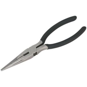Loops 200mm Long Nose Pliers - Drop Forged Steel - 40mm Jaw Capacity - Foam Grip in Metallics Metallics Loops 200mm Long Nose Pliers - Drop Forged Steel - 40mm Jaw Capacity - Foam Grip in Metallics Metallics