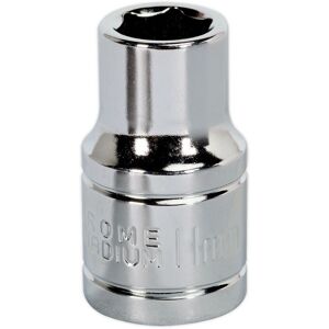 Loops 11mm Chrome Plated Drive Socket - 1/2" Square Drive - High Grade Carbon Steel in Metallics Metallics Loops 11mm Chrome Plated Drive Socket - 1/2" Square Drive - High Grade Carbon Steel in Metallics Metallics