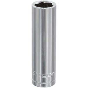 Loops 15mm Chrome Plated Deep Drive Socket - 1/2" Square Drive High Grade Carbon Steel in Metallics Metallics Loops 15mm Chrome Plated Deep Drive Socket - 1/2" Square Drive High Grade Carbon Steel in Metallics Metallics
