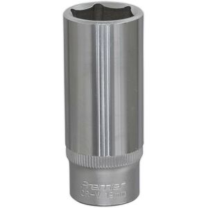 Loops 19mm Forged Steel Deep Drive Socket - 3/8" Square Drive - Chrome Vanadium Socket in Metallics Metallics Loops 19mm Forged Steel Deep Drive Socket - 3/8" Square Drive - Chrome Vanadium Socket in Metallics Metallics