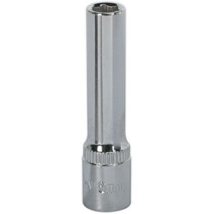 Loops 6mm Forged Steel DEEP Drive Socket - 1/4" Square Drive Polished Chrome Vanadium in Metallics Metallics Loops 6mm Forged Steel DEEP Drive Socket - 1/4" Square Drive Polished Chrome Vanadium in Metallics Metallics