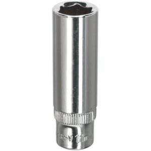 Loops 11mm Forged Steel DEEP Drive Socket - 1/4" Square Drive Polished Chrome Vanadium in Metallics Metallics Loops 11mm Forged Steel DEEP Drive Socket - 1/4" Square Drive Polished Chrome Vanadium in Metallics Metallics