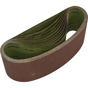 Loops 10 PACK - 100mm x 610mm Sanding Belts - 100 Grit Aluminium Oxide Cloth Backed Multicolor Loops 10 PACK - 100mm x 610mm Sanding Belts - 100 Grit Aluminium Oxide Cloth Backed Multicolor
