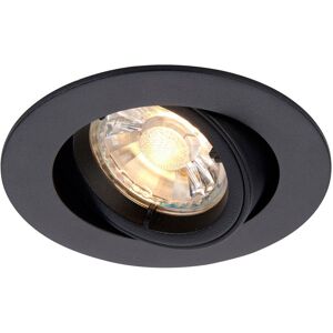 Loops Directional Tilting Ceiling Downlight - 50W GU10 Reflector - Matt Black Black Loops Directional Tilting Ceiling Downlight - 50W GU10 Reflector - Matt Black Black