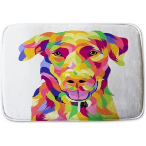 Benjamin Tate Design Amazing Illustration of Dog Pop Art Designer Bathmat in Gold Gold Benjamin Tate Design Amazing Illustration of Dog Pop Art Designer Bathmat in Gold Gold