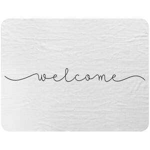 Benjamin Tate Design Text Welcome Designer Blanket in Natural Size: 120 cm x 150 cm Natural 120 cm x 150 cm Benjamin Tate Design Text Welcome Designer Blanket in Natural Size: 120 cm x 150 cm Natural 120 cm x 150 cm