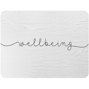 Benjamin Tate Design Text Wellbeing Designer Blanket in Natural Size: 120 cm x 150 cm Natural 120 cm x 150 cm Benjamin Tate Design Text Wellbeing Designer Blanket in Natural Size: 120 cm x 150 cm Natural 120 cm x 150 cm