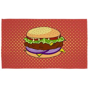 Benjamin Tate Design The pop art illustration of burger Designer Kitchen Towel in Orange Orange Benjamin Tate Design The pop art illustration of burger Designer Kitchen Towel in Orange Orange