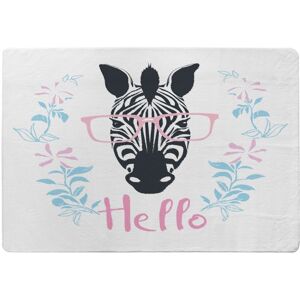 Benjamin Tate Design Hello Zebra Designer Rug in Natural Size: Large Natural Large Benjamin Tate Design Hello Zebra Designer Rug in Natural Size: Large Natural Large