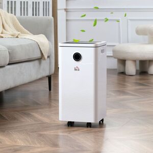 HOMCOM 10L per Day 2.5L Portable Dehumidifier with WiFi Smart App Control in White White HOMCOM 10L per Day 2.5L Portable Dehumidifier with WiFi Smart App Control in White White