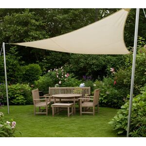 Primrose 3m Triangle Pro Waterproof Garden Sail Shade Canopy 98% UV Block in Ivory Ivory Primrose 3m Triangle Pro Waterproof Garden Sail Shade Canopy 98% UV Block in Ivory Ivory