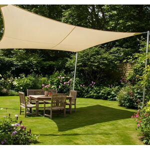 Primrose 6m x 5m Rectangle Pro Waterproof Garden Sail Shade Canopy UV Block in Ivory Ivory Primrose 6m x 5m Rectangle Pro Waterproof Garden Sail Shade Canopy UV Block in Ivory Ivory