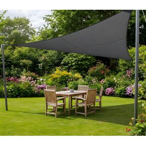 Primrose 3m Triangle Pro Waterproof Garden Sail Shade Canopy 98% UV Block in Charcoal Charcoal Primrose 3m Triangle Pro Waterproof Garden Sail Shade Canopy 98% UV Block in Charcoal Charcoal