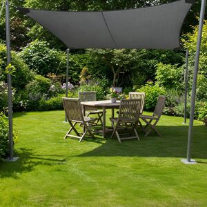 Primrose 6m x 5m Rectangle Pro Waterproof Garden Sail Shade Canopy UV Block in Charcoal Charcoal Primrose 6m x 5m Rectangle Pro Waterproof Garden Sail Shade Canopy UV Block in Charcoal Charcoal