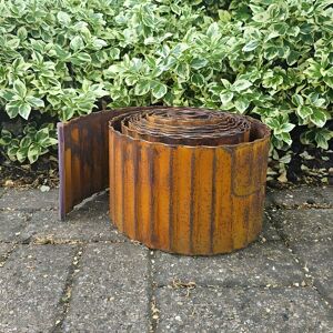 Primrose Galvanised Steel Wavy Border Edging Lawn Path Edge Roll to Reduce Weed Transfer 10m in Red Red Primrose Galvanised Steel Wavy Border Edging Lawn Path Edge Roll to Reduce Weed Transfer 10m in Red Red