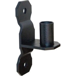 Primrose Powder Coated Wall Mount Fence Brackets in Black - Pack of 2 Black Primrose Powder Coated Wall Mount Fence Brackets in Black - Pack of 2 Black
