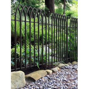 Primrose 121cm Gothic Fence Section Black Galvanised Steel Panacea Fence System Black Primrose 121cm Gothic Fence Section Black Galvanised Steel Panacea Fence System Black