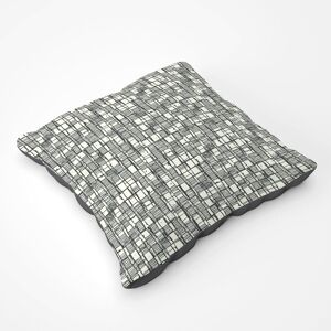 Warren Reed - Designer Irregular Sketched Block Textured Floor Cushion in Grey Size: Large Grey Large Warren Reed - Designer Irregular Sketched Block Textured Floor Cushion in Grey Size: Large Grey Large