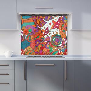Warren Reed - Designer Mehndi Design Kitchen Splashback in Red Size: 700mm x 650mm Red 700mm x 650mm Warren Reed - Designer Mehndi Design Kitchen Splashback in Red Size: 700mm x 650mm Red 700mm x 650mm