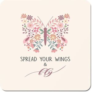 Warren Reed - Designer Spread Your Wings Coasters - Set of 4 Multicolor Warren Reed - Designer Spread Your Wings Coasters - Set of 4 Multicolor