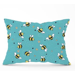 Warren Reed - Designer Hand Drawn Busy Bees Cushions in Blue Size: 45 cm x 45 cm Blue 45 cm x 45 cm Warren Reed - Designer Hand Drawn Busy Bees Cushions in Blue Size: 45 cm x 45 cm Blue 45 cm x 45 cm