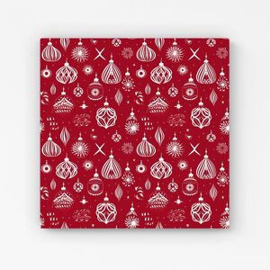 Warren Reed - Designer Red Christmas Decorations Pattern Canvas Size: W30" x H30" Red W30" x H30" Warren Reed - Designer Red Christmas Decorations Pattern Canvas Size: W30" x H30" Red W30" x H30"